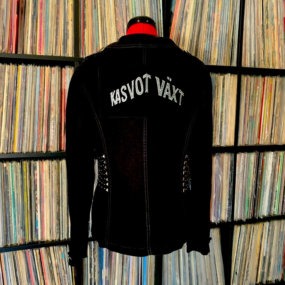 phish kasvot växt jacket patch upcycled M linen 🖤